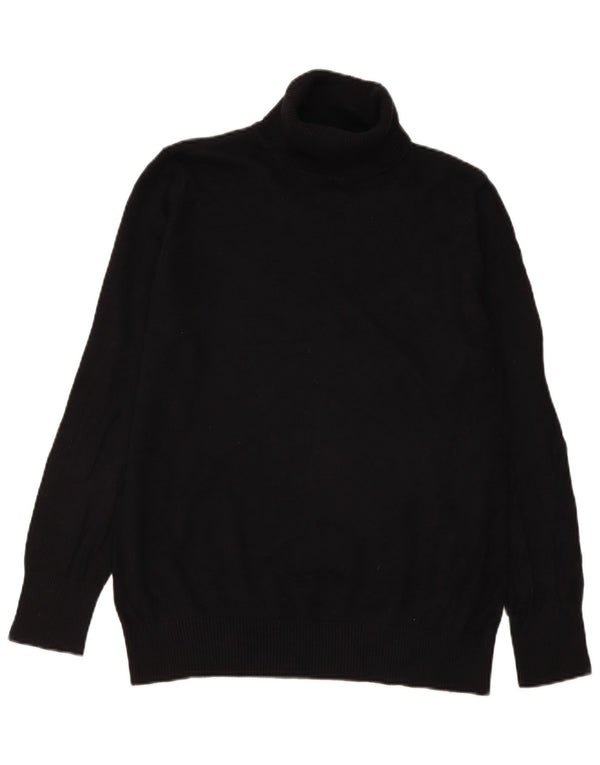 Pulover pentru femei L.L.Bean cu gât rulat din bumbac mare negru UK 16