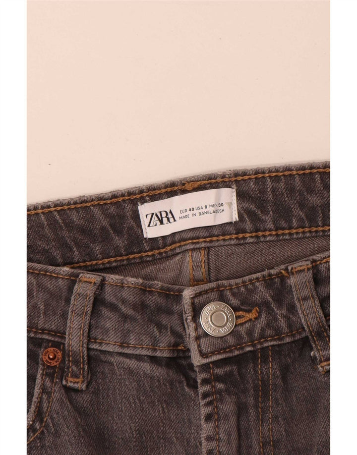 Blugi drepti pentru femei Zara EU 40 Medium W30 L29 Gri
