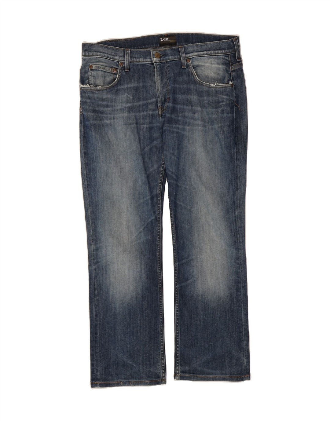 LEE Mens Knox Zip Straight Jeans W36 L29 Blue Cotton Vintage Lee and Second-Hand Lee from Messina Hembry 