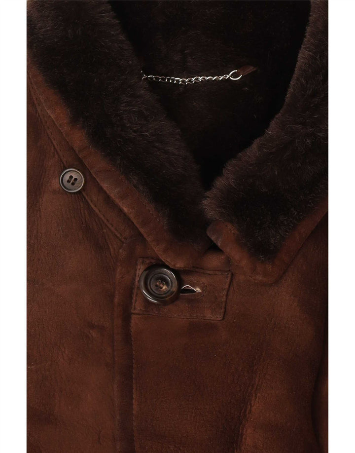 Jachetă din shearling pentru bărbați Mabrun IT 56 3XL maro