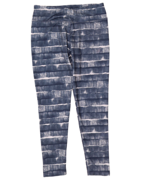 Leggings Climalite Adidas pentru femei Marea Britanie 12/14 Poliester cu dungi albastre medii