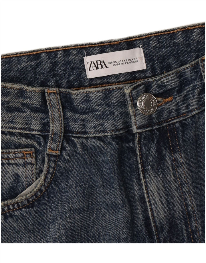 Fustă de blugi pentru femei Zara XS W24 Albastru
