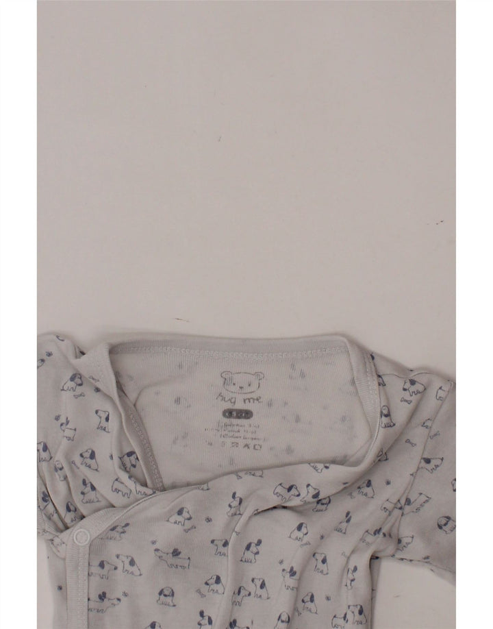 Body cu grafic VINTAGE pentru bebelusi baieti 0-3 luni alb