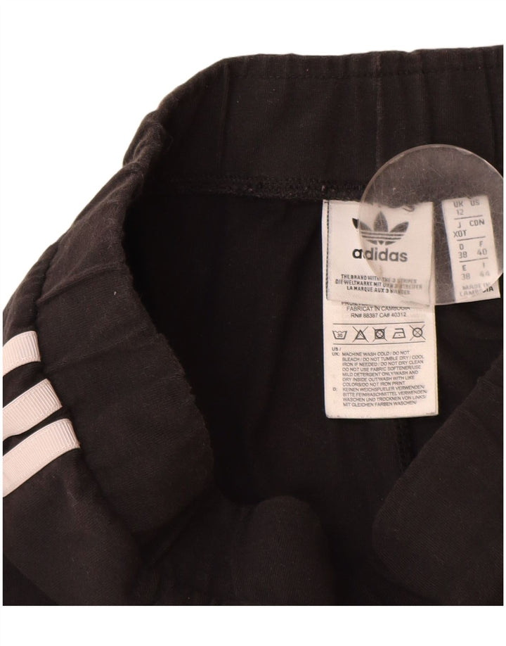 Leggings pentru femei Adidas UK 12, bumbac mediu negru