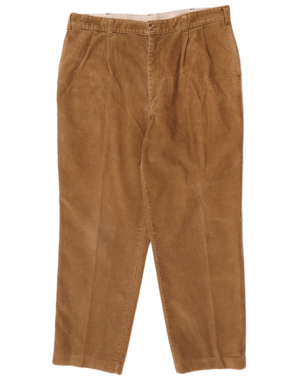 Pantaloni pentru bărbați Marks & Spencer pegged velur W38 L29 maro bumbac