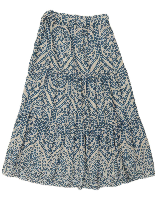 Fusta Maxi Vintage Femei W28 Medium Blue Paisley Viscose