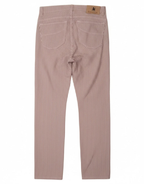 SIVIGLIA Pantaloni Drepți Casual Femei L31 L33 Bumbac cu dungi mov