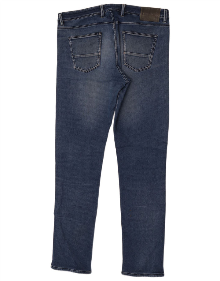 Blugi slim pentru bărbați Massimo Dutti EU 44 Large W34 L32 Albastru