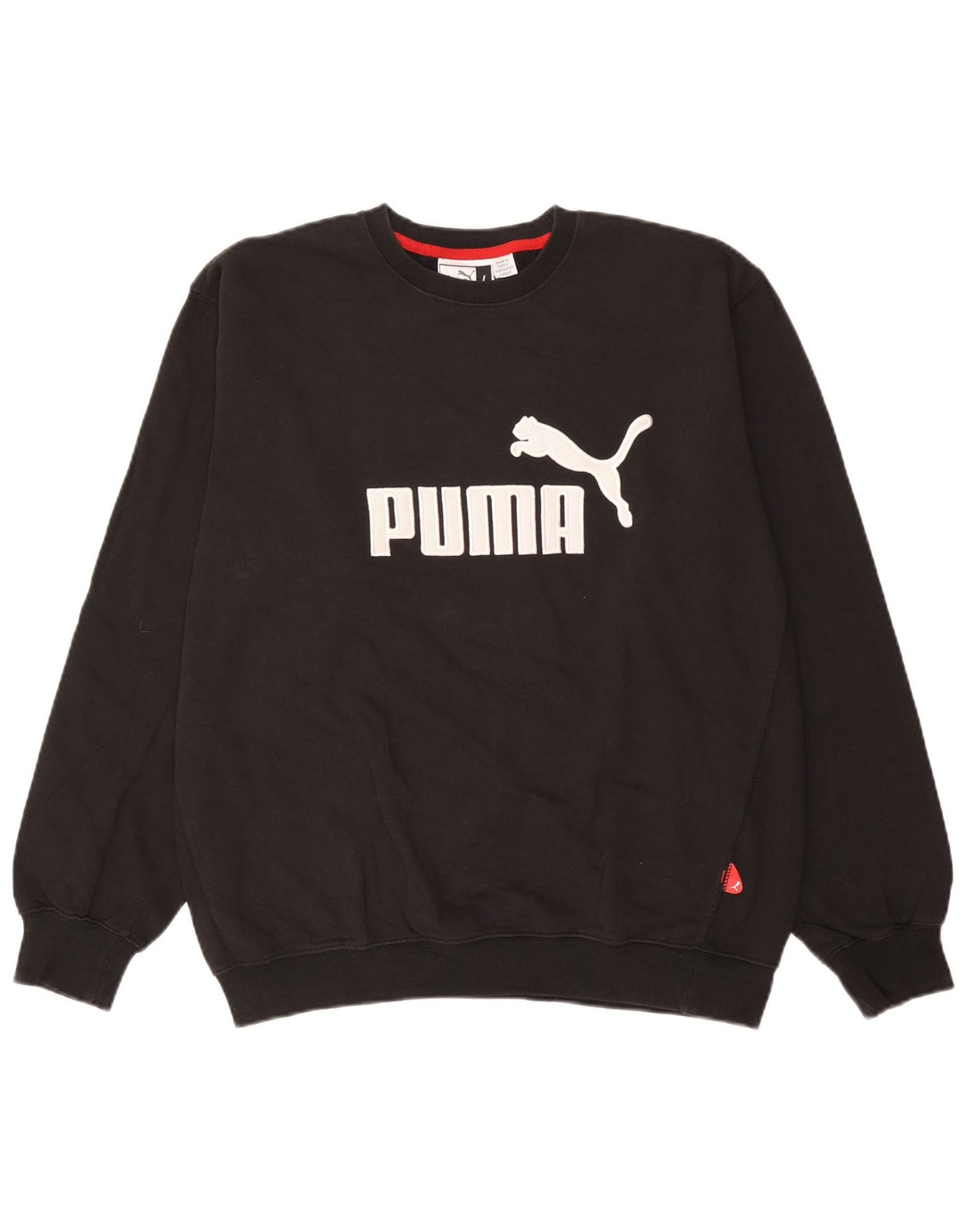 Pulover grafic pentru bărbați Puma, bumbac mare, negru
