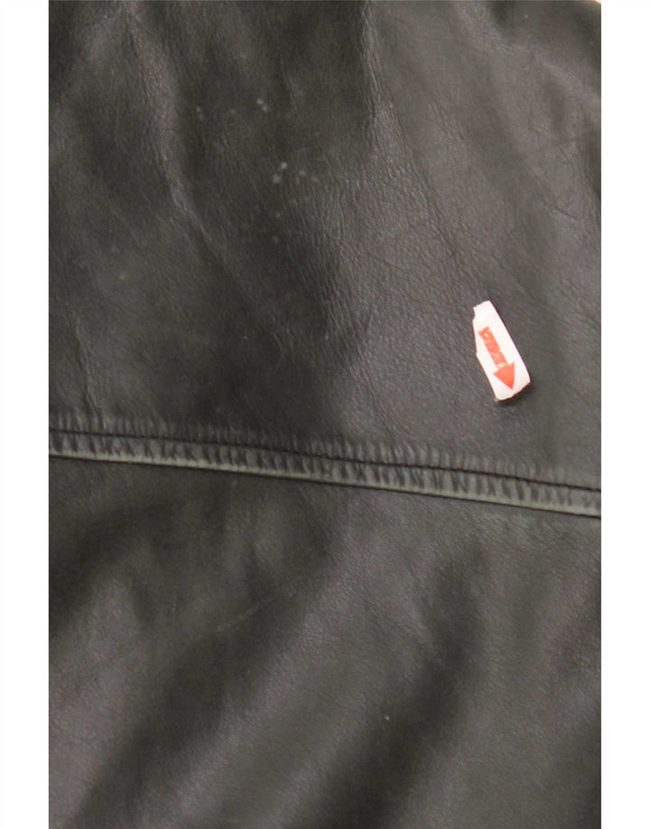 Jachetă de piele pentru bărbați MONTANA UK 44 2XL Negru