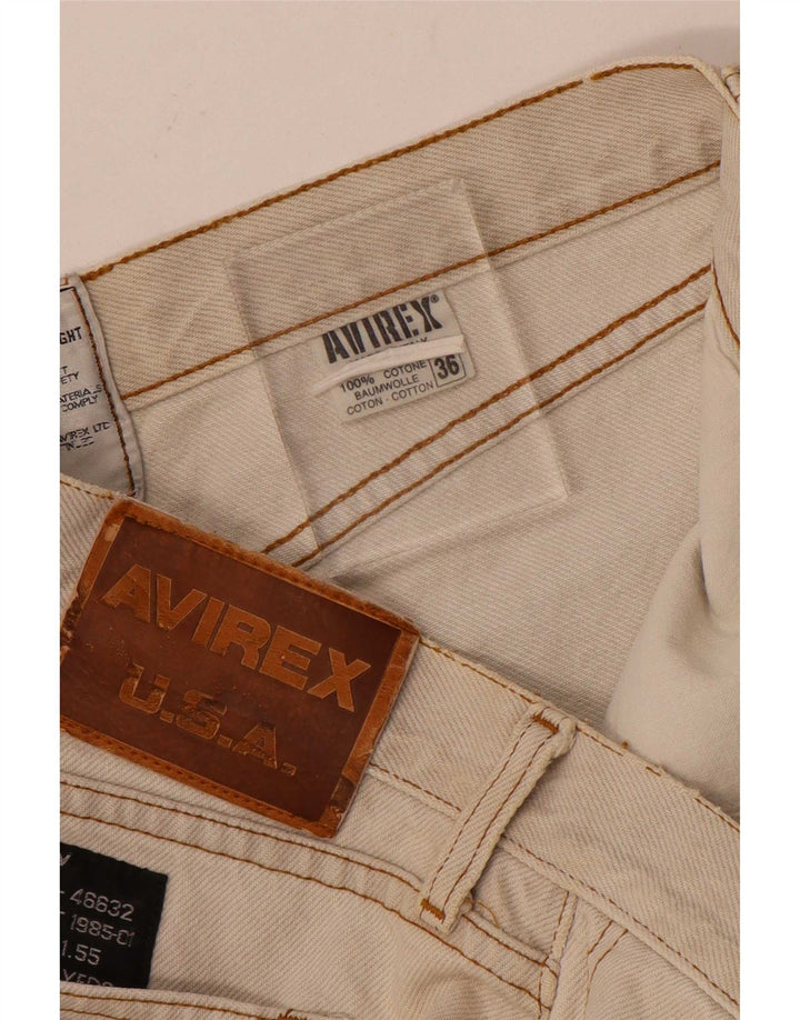 Blugi Avirex Bărbați Drepți W36 L30 Bej Bumbac