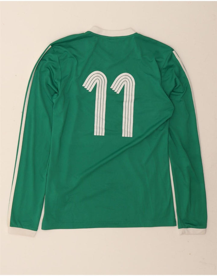 Adidas Climalite Graphic Top cu mânecă lungă pentru bărbați, poliester cu dungi verzi mici