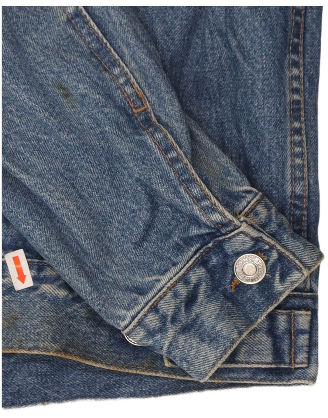 BENETTON Mens Denim Jacket UK 36 Small Blue Cotton