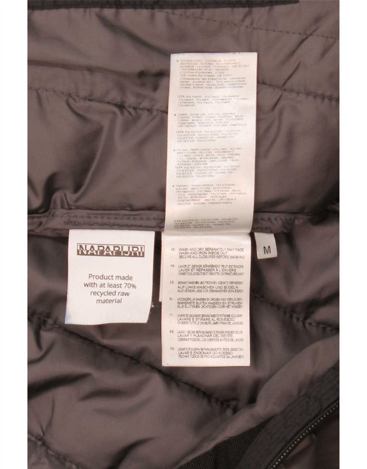 Jachetă căptușită cu glugă Napapijri pentru bărbați UK 38 Medium Black Colorblock