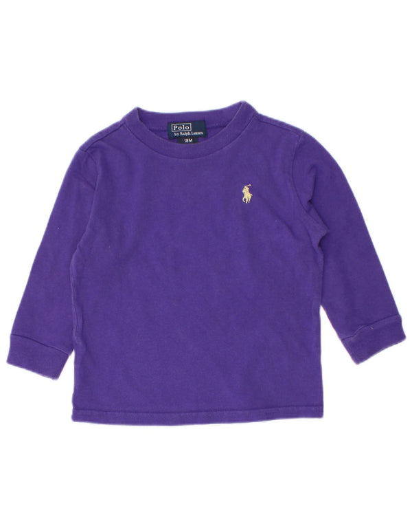 Polo Ralph Lauren Bebeluş Fetiţă Top cu mânecă lungă 12-18 luni Violet Bumbac