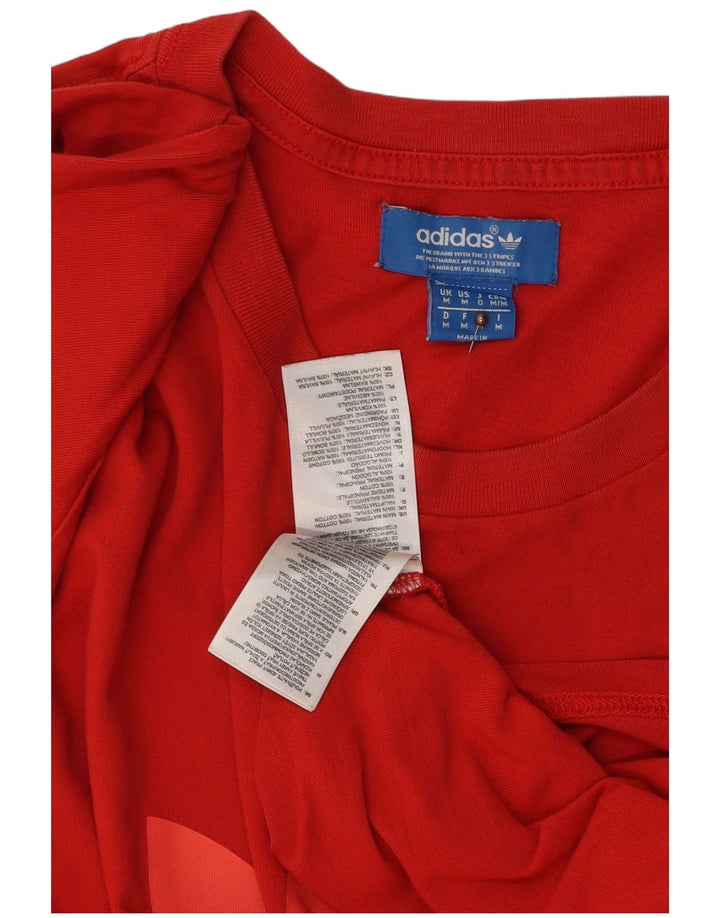 Tricou grafic ADIDAS pentru bărbați Top din bumbac roșu mediu