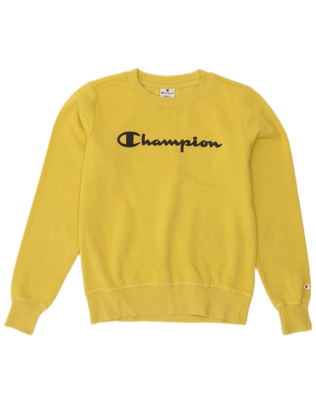 Pulover cu grafic pentru femei Champion UK 8 Small Yellow