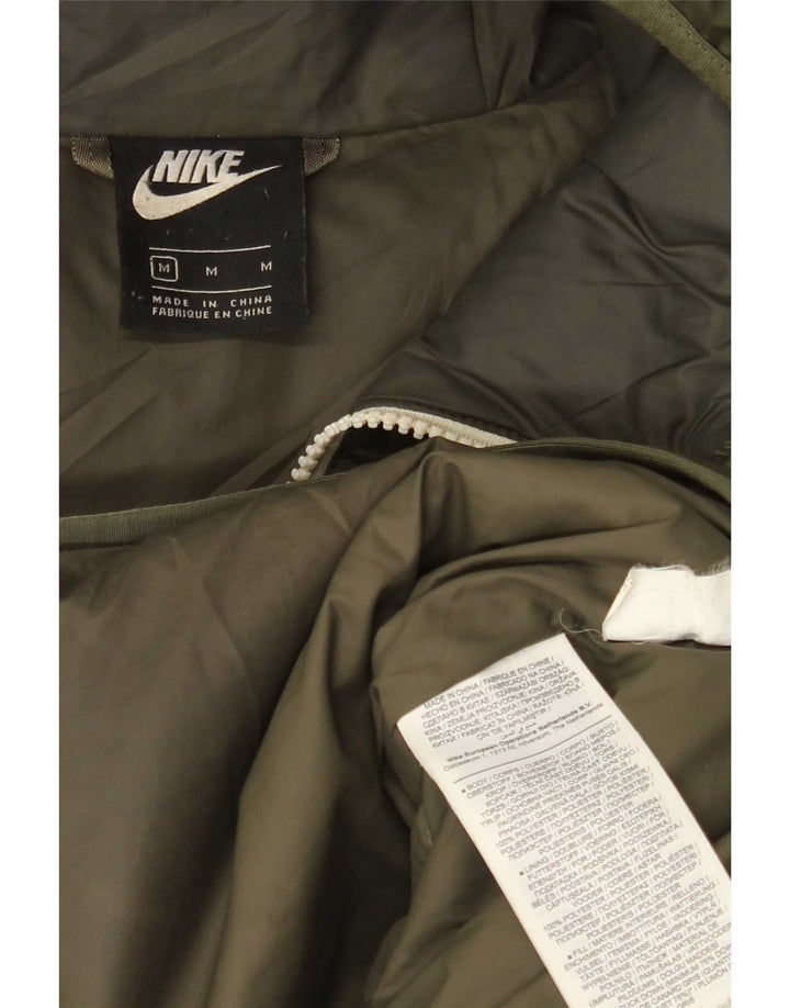 Jachetă căptușită cu glugă Nike pentru bărbați UK 38 Poliester kaki mediu