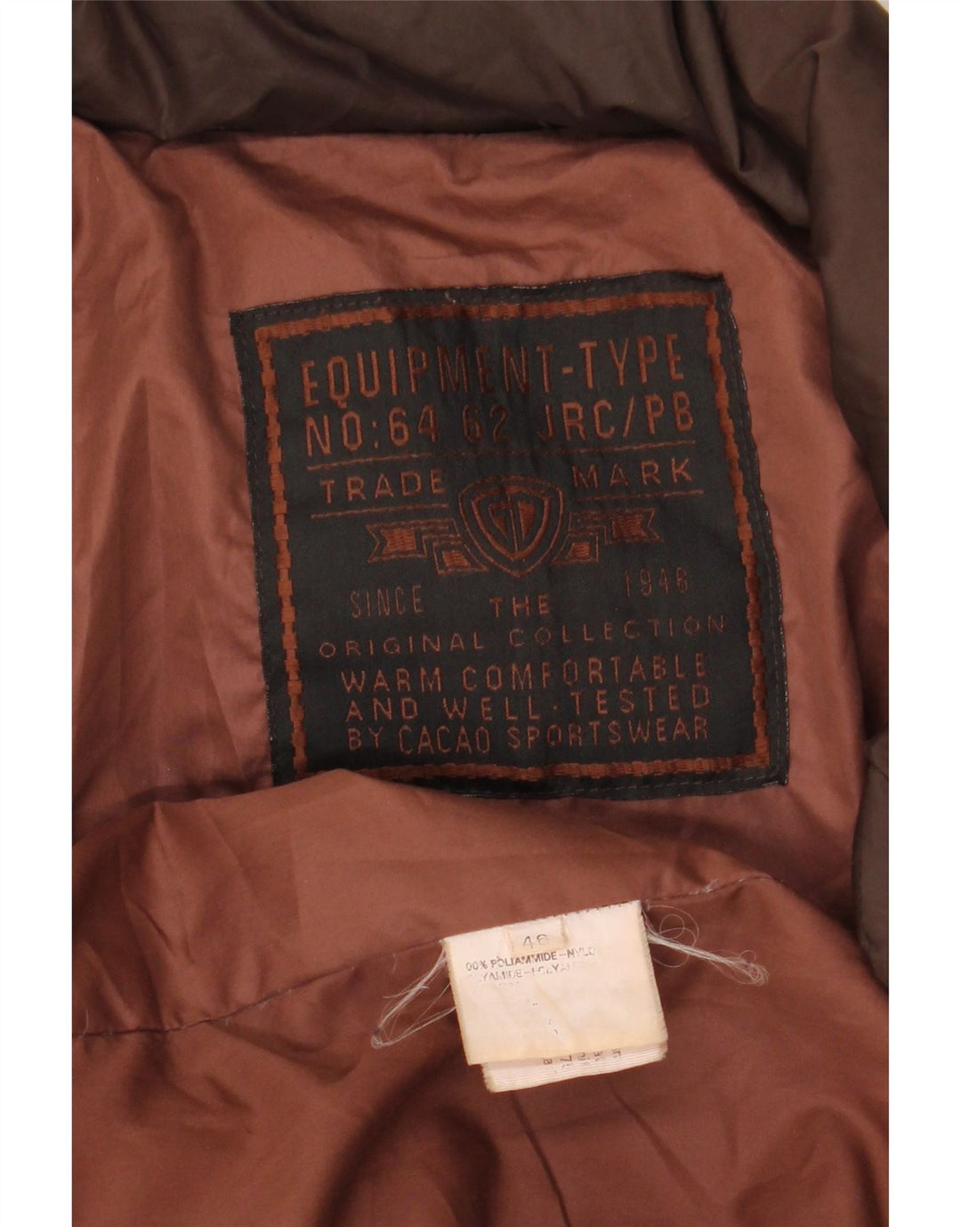 TRADEMARK Jachetă căptușită pentru bărbați IT 46 Small Brown Poliamidă