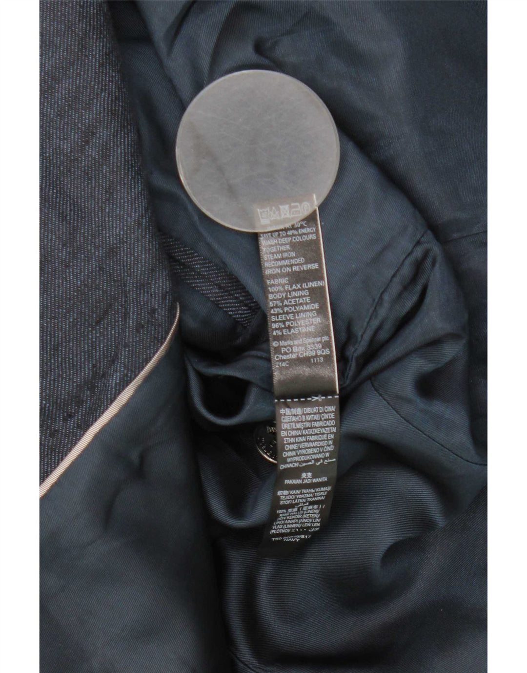 Jachetă pentru femei Marks & Spencer Autograph Blazer UK 12 Medium Bleumarin