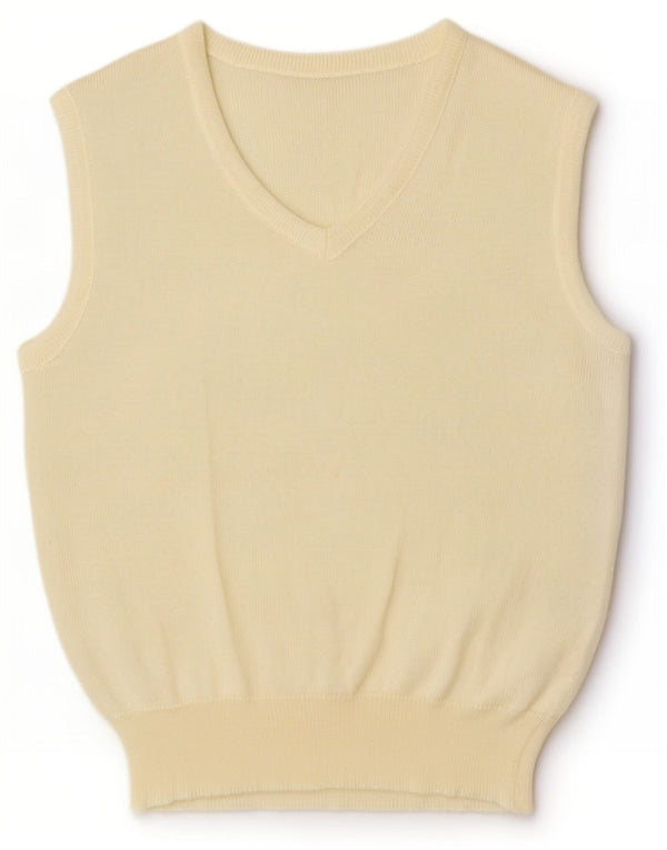 Vintage Womens Vest Tank Top EU 38 Medium Off White Viscose