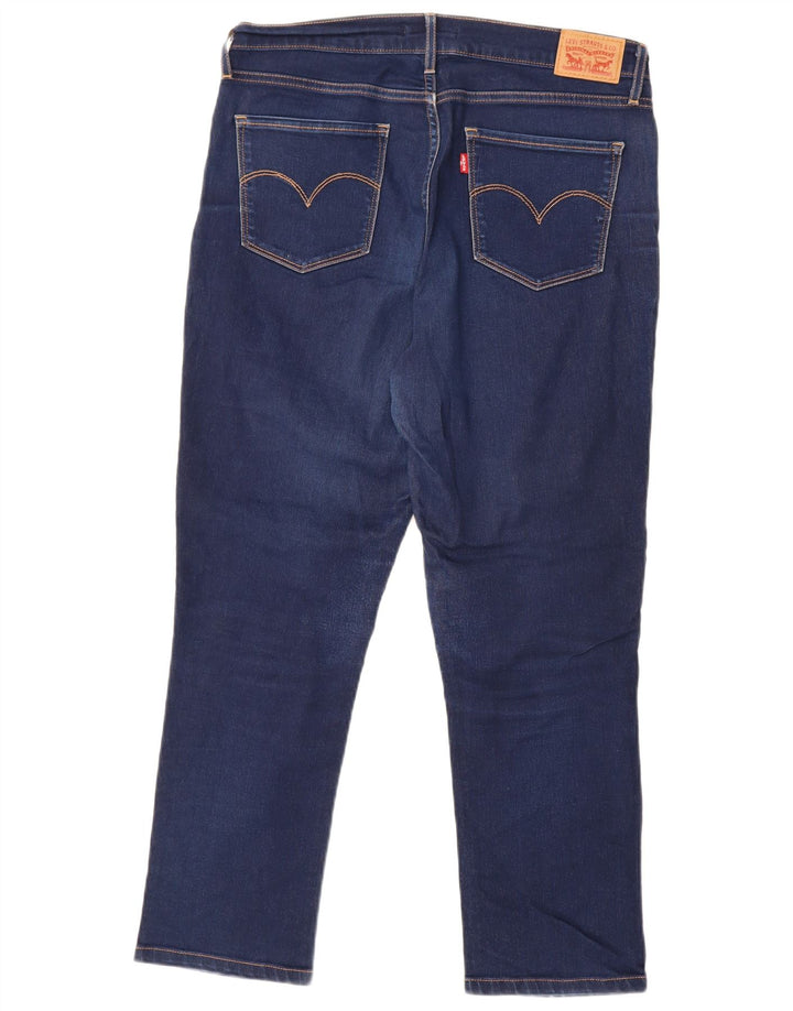 Blugi drepti cu talie mare Levi's 724 pentru femei W32 L26 bleumarin