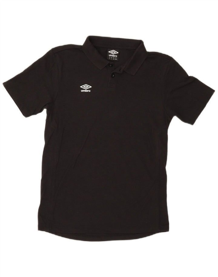 Tricou polo Umbro pentru baieti 11-12 ani mare bumbac negru