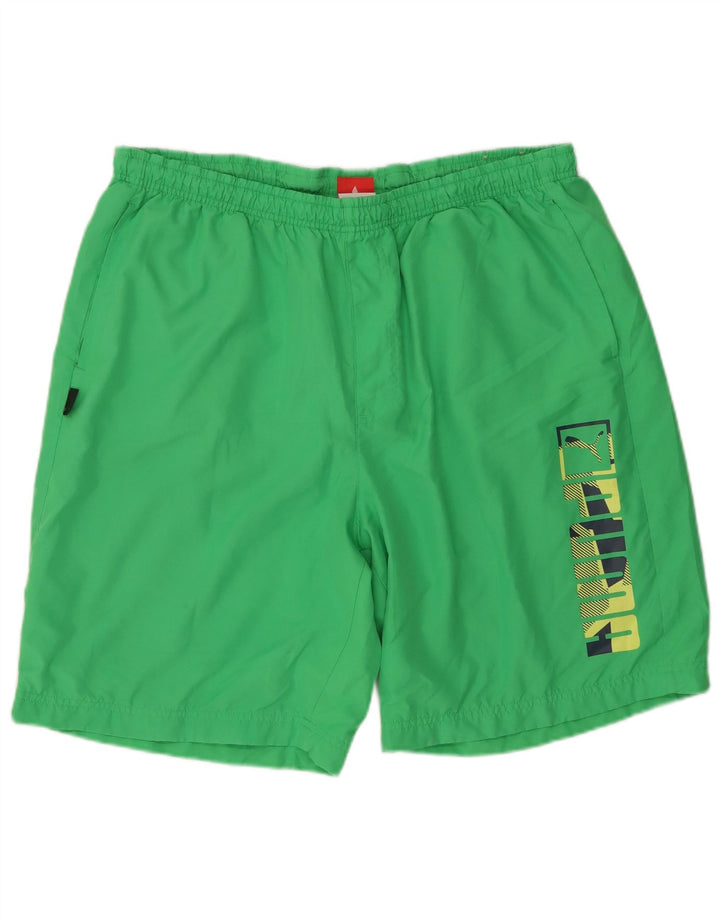 Pantaloni scurți Puma Graphic Sport pentru bărbați XL, verde, poliester