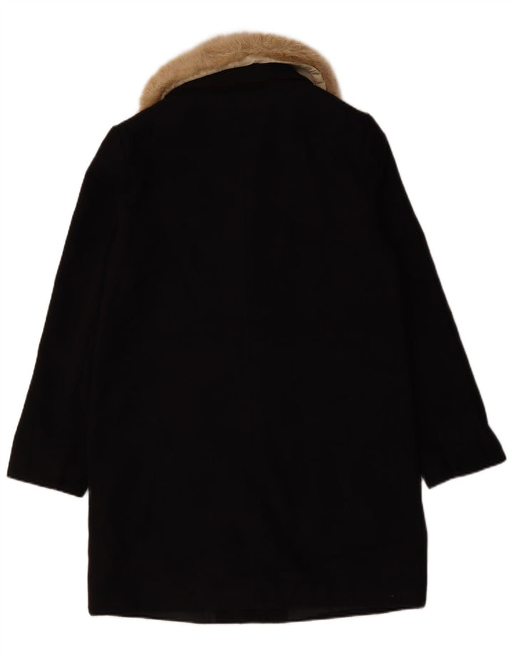 Topshop pardesiu supradimensionat pentru femei UK 10 mic poliester negru