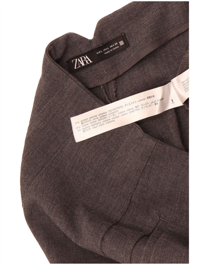 Pantaloni chino conici pentru femei Zara L30 L26 Gri Poliester