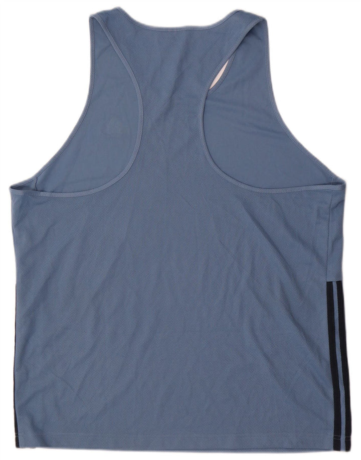 Vestă pentru bărbați Adidas XL, poliester albastru
