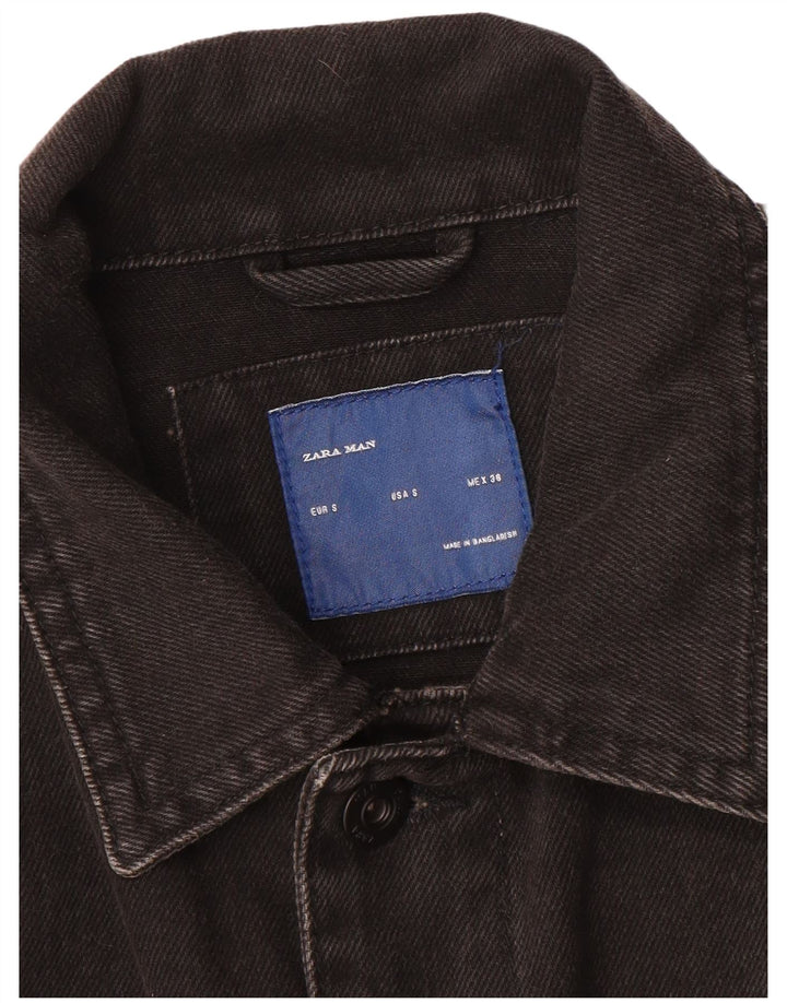 Jachetă de blugi pentru bărbați Zara UK 36 Small Negru