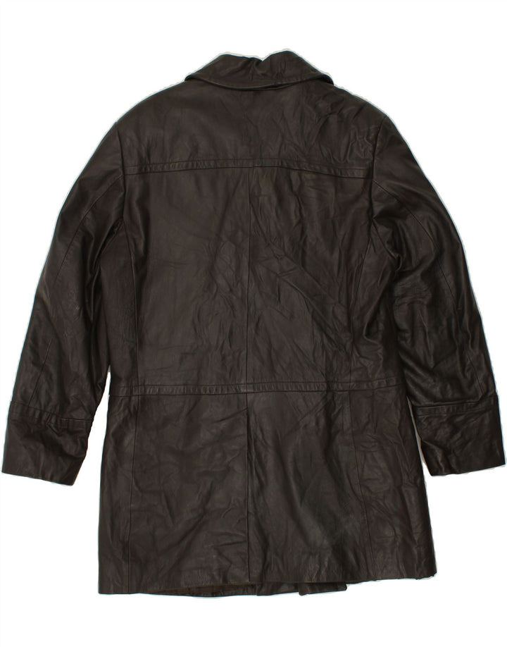 OFFICINA Womens Double Breasted Leather Coat IT 50 XL Brown Leather Vintage Officina and Second-Hand Officina from Messina Hembry 