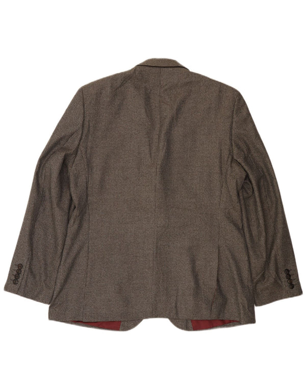 MARKS & SPENCER Sacou blazer pentru bărbați cu 2 nasturi UK 38 Medium Gri Houndstooth