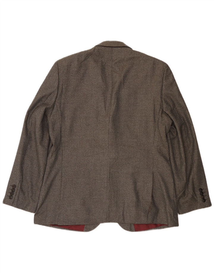 MARKS & SPENCER Sacou blazer pentru bărbați cu 2 nasturi UK 38 Medium Gri Houndstooth