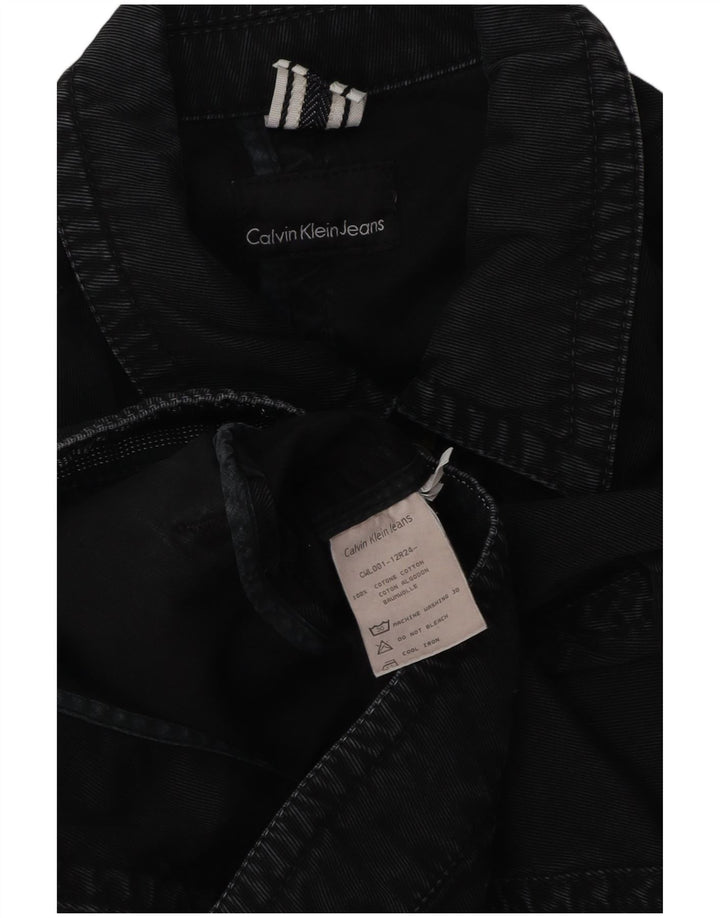 Jachetă de blugi pentru femei Calvin Klein Jeans UK 14 Bumbac mediu negru