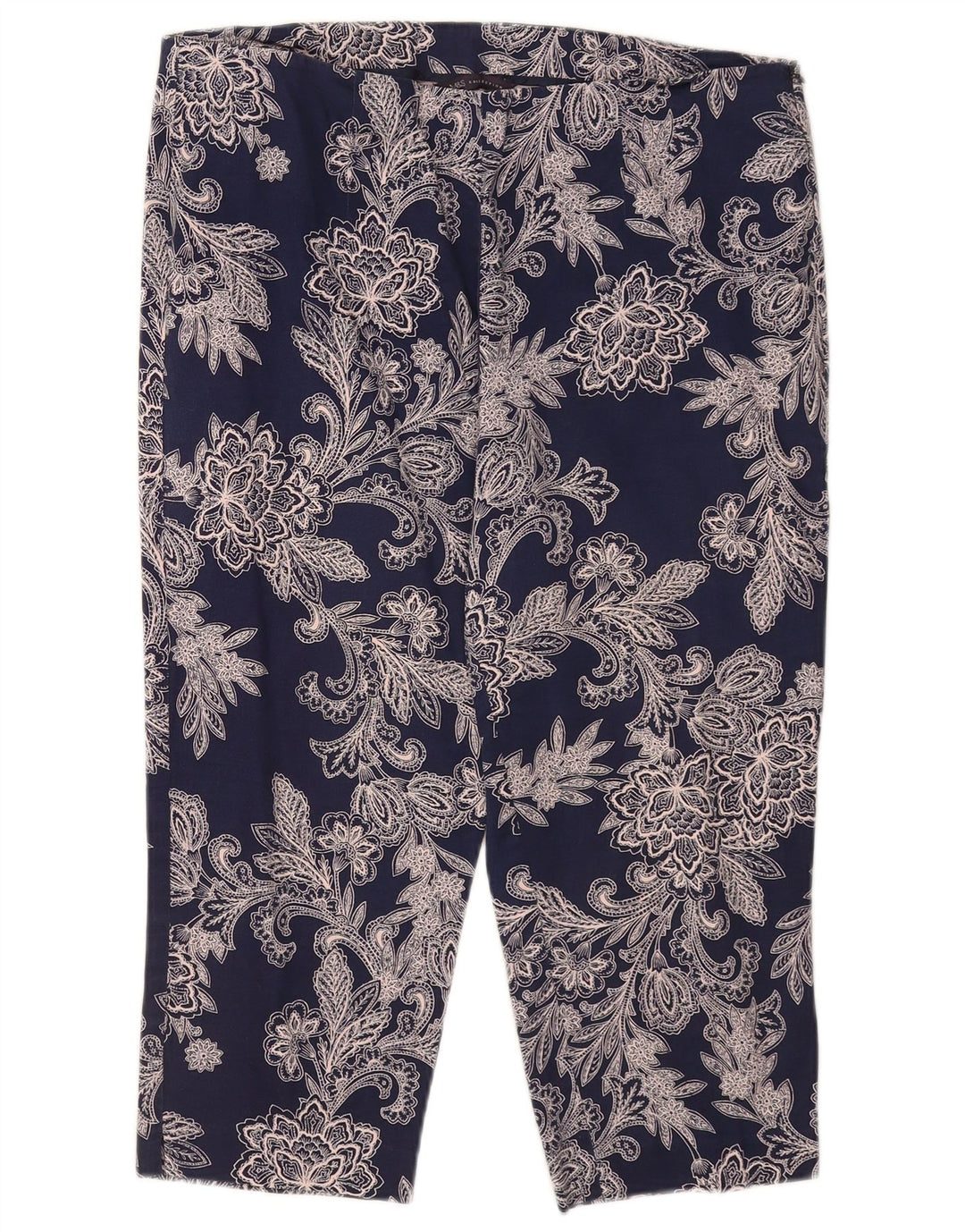 Marks & Spencer Pantaloni Capri cu model abstract pentru femei UK 16 Large W34 L19