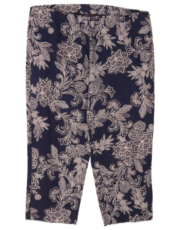 Marks & Spencer Pantaloni Capri cu model abstract pentru femei UK 16 Large W34 L19