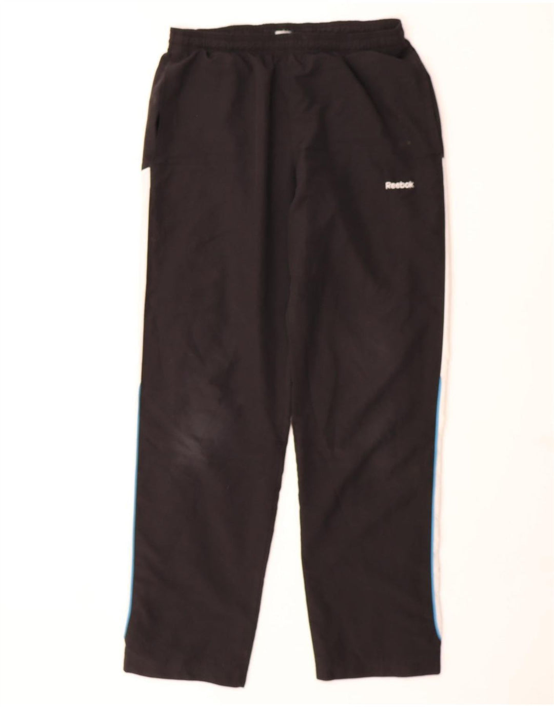 REEBOK Mens Graphic Tracksuit Trousers Small  Black Colourblock Polyester