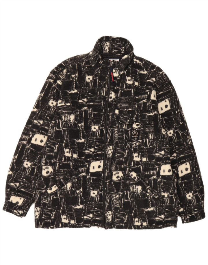 Jachetă pentru bărbați Invicta Fleece UK 38 Medium Black Geometric Poliester