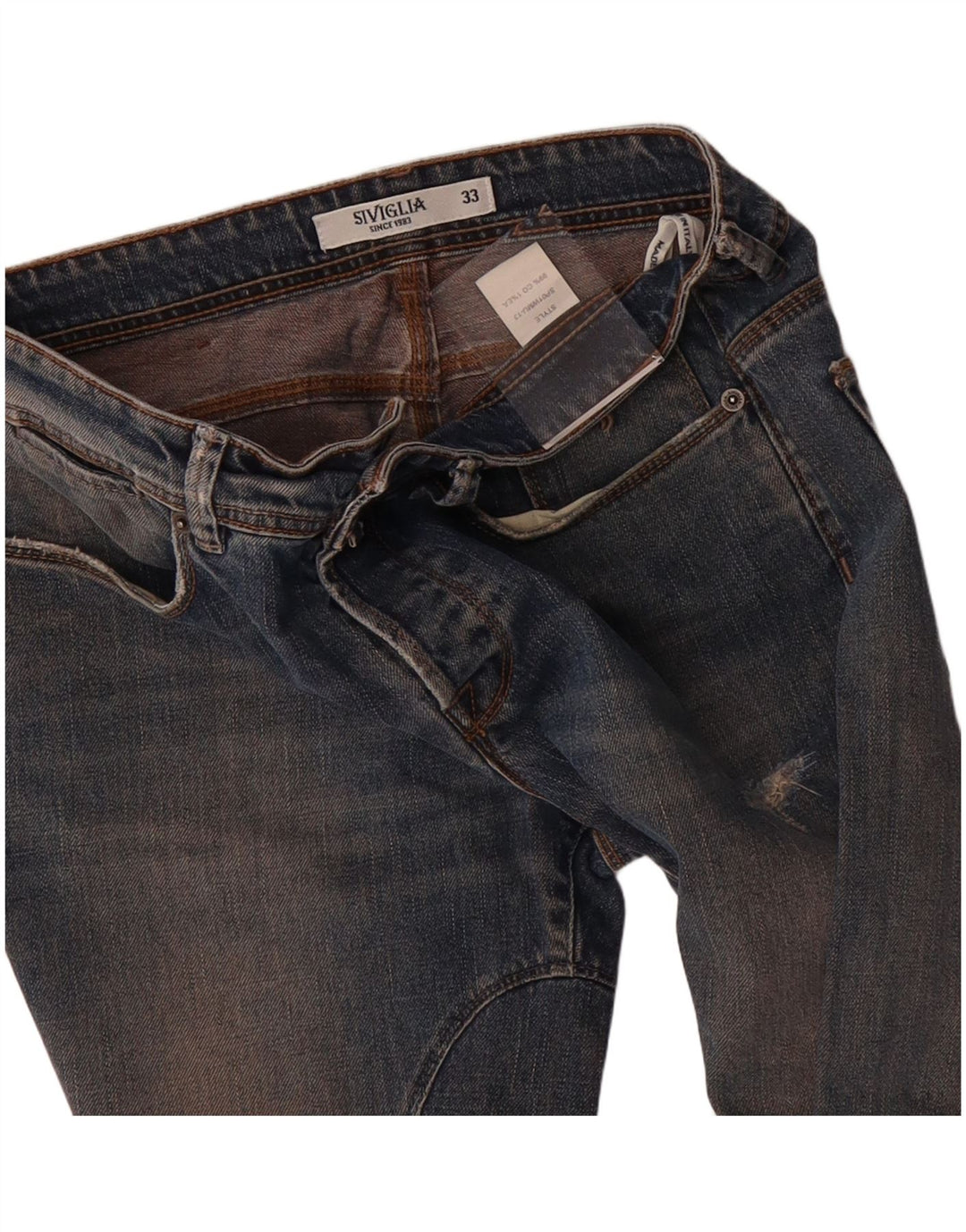 SIVIGLIA Womens Slim Jeans W33 L33 Blue Cotton