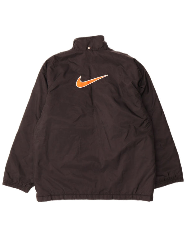Jachetă Windbreaker cu grafică Nike pentru băieți 12-13 ani, mare, negru, nailon