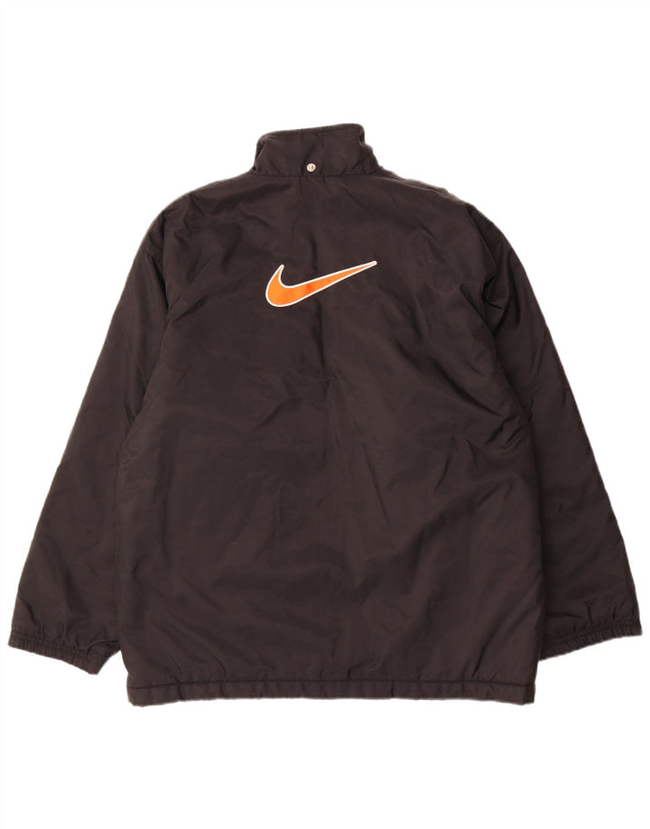 Jachetă Windbreaker cu grafică Nike pentru băieți 12-13 ani, mare, negru, nailon