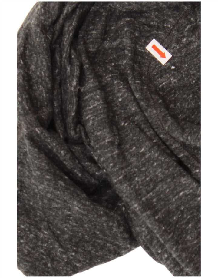 Pulover cu glugă cu grafică CHAMPION pentru femei UK 14, bumbac cu pete gri mediu