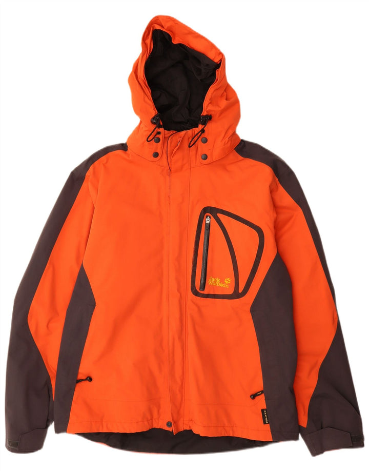 JACK WOLFSKIN Jachetă de vânt pentru bărbați Marea Britanie 40/42 mare portocaliu Colorblock