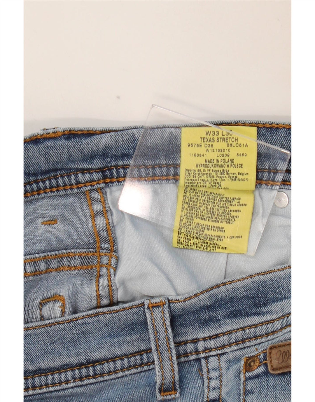 WRANGLER Blugi drepti pentru bărbați Texas Stretch W33 L30 Bumbac albastru