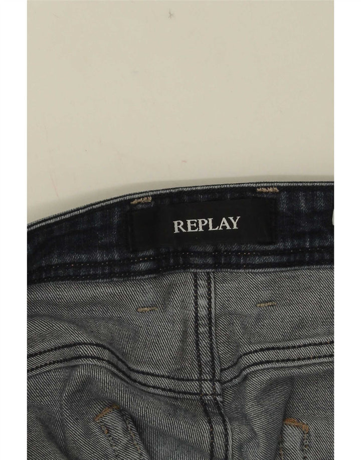 Replay Blugi Grover Straight pentru bărbați W34 L31 Albastru