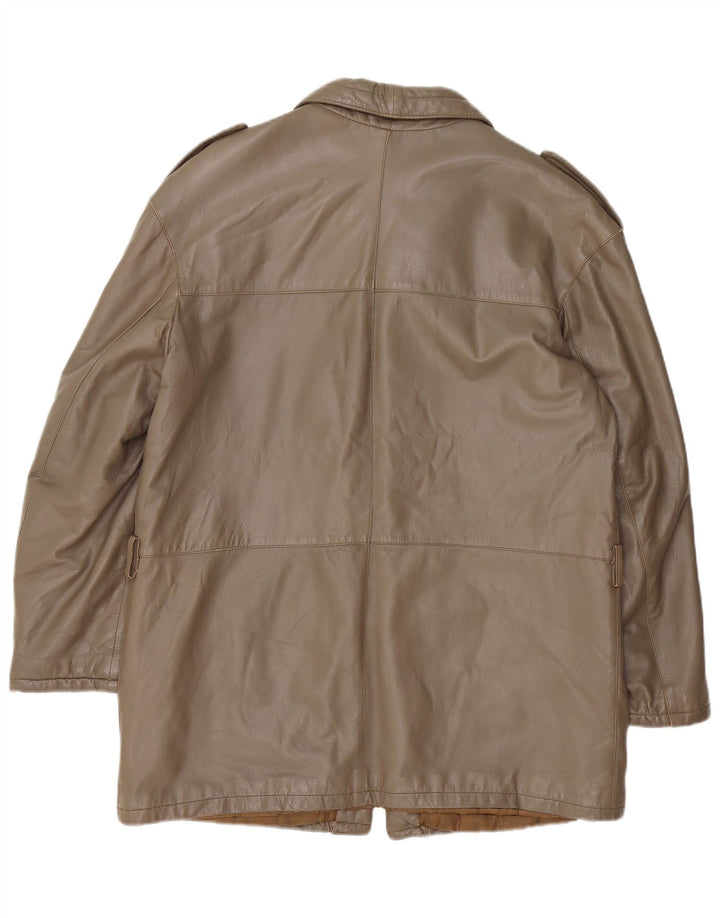 Jachetă militară din piele vintage pentru bărbați IT 52 XL maro