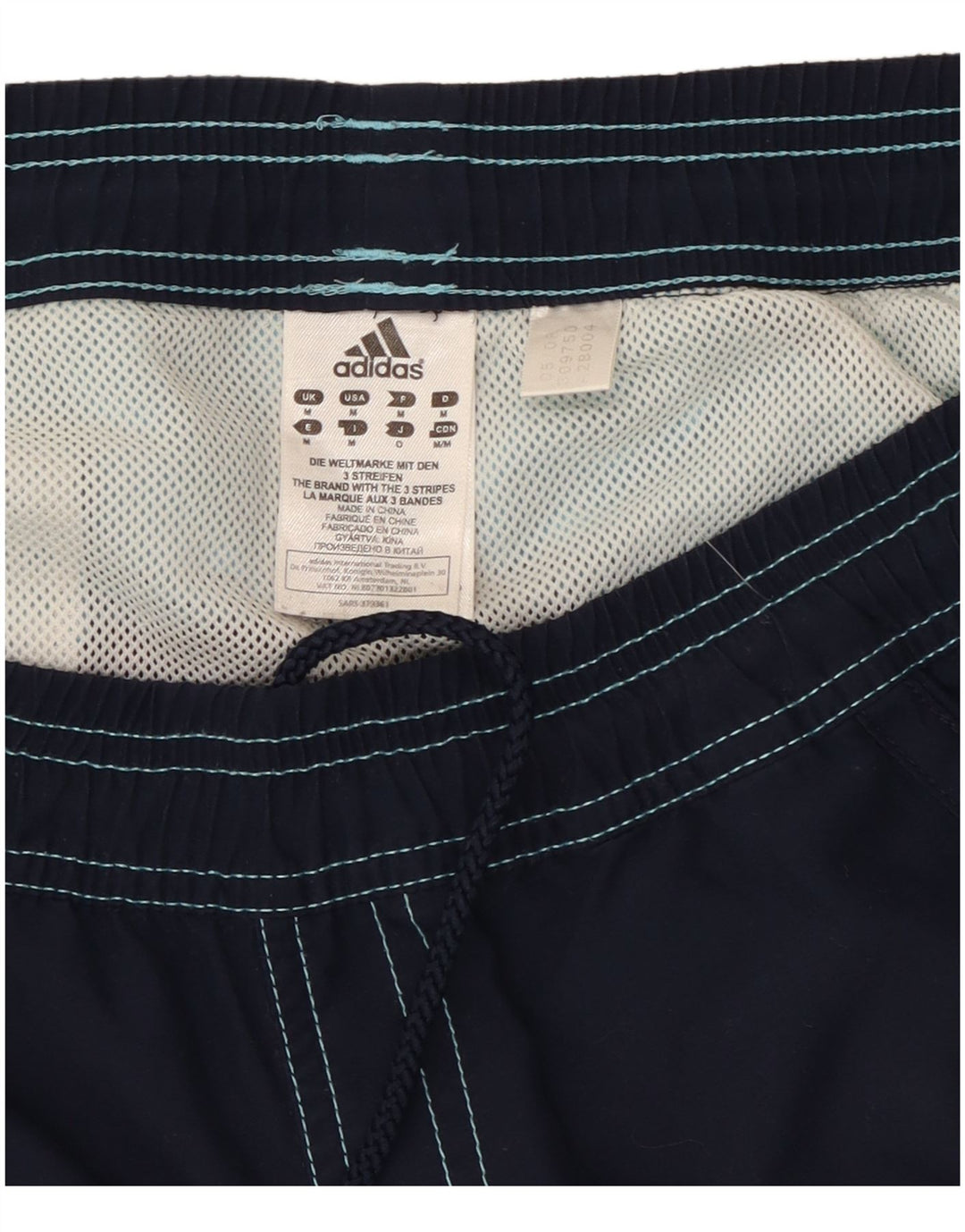 Pantaloni scurți de înot grafic pentru bărbați Adidas, medii, albastru, poliester color bloc