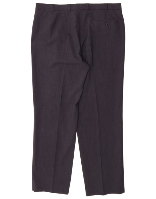 Marks & Spencer Pantaloni drepți pentru bărbați L38 L31 Poliester bleumarin
